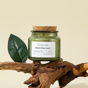 Nuevo diseño portátil verde negruzco <span class=keywords><strong>casa</strong></span> mantener personalizado Multi estilo fragancia vela de vidrio aromaterapia velas perfumadas - Product Image 3