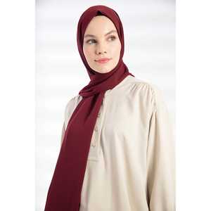 Chal de Seda Crepé Color Borgoña Oscuro - Product Image 1