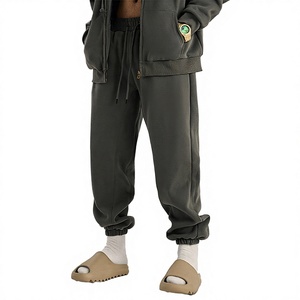Pantalones Deportivos Casuales Unisex de Alta Calidad, 100% Algodón, Cintura Media, Diseño Personalizado con Bordado y Estampado - Product Image 2