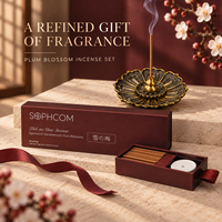 Ensemble de bâtonnets d'encens portables pour voyage, tube en acrylique transparent, bouchon en liège, 10g, format de poche, parfum naturel, aromathérapie, vente en gros, OEM