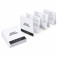Livre personnalisé A4 à pliage en croix pour les marques de beauté, imprimé offset sur papier couché avec finition vernie