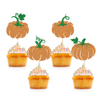 Herbst Thanksgiving Kürbis Cupcake Karte für Baby Shower Kuchen Dekoration Festliche Weihnachten und Ostern Thema