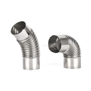 Tienda de campaña al aire libre Accesorios <span class=keywords><strong>para</strong></span> <span class=keywords><strong>estufa</strong></span> <span class=keywords><strong>Estufa</strong></span> de acero inoxidable de 90 grados <span class=keywords><strong>Tubo</strong></span> Codo Chimenea <span class=keywords><strong>Tubo</strong></span> Extensión Intercambio <span class=keywords><strong>Tubo</strong></span> de combustión - Product Image 2