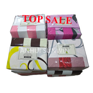 Drap de <span class=keywords><strong>lit</strong></span> d'usine 6 pièces 3 <span class=keywords><strong>places</strong></span> drap plat de bonne qualité avec taies d'oreiller king size 100% coton ensemble de <span class=keywords><strong>draps</strong></span> au toucher - Product Image 4