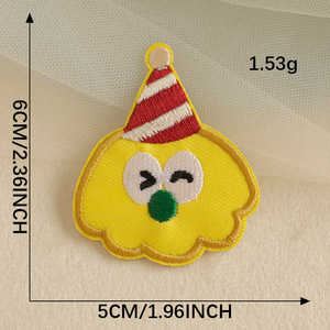Patchs mignons de monstres de dessin animé brodés colorés en tissu sergé de haute qualité, autocollants pour vêtements et pantalons d'enfants - Product Image 6