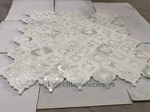 بلاط فسيفساء بيانكو أورو من الرخام الأبيض الطبيعي بتصميم عصري لتزيين الجدران - Product Image 3