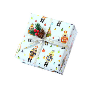 Papel de regalo 43*300cm Alta calidad 80g Fabricante de fábrica Eco-frindly Producción Navidad Regalo personalizado Papel metálico - Product Image 1