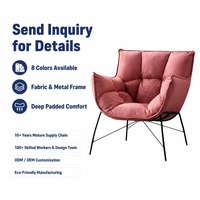 Canapé de salon moderne en gros avec structure en fer et revêtement en tissu, plusieurs couleurs, pour salon et bureau, approvisionnement direct usine
