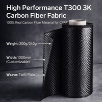 Tissu en fibre de carbone bidirectionnel T300 12K 88g/m² 0/90 tissé pour pales d'éoliennes