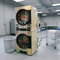 Laveuse-sécheuse automatique à monnayeur 12 kg, unité combinée pour laverie libre-service, équipement de blanchisserie pour achat en gros