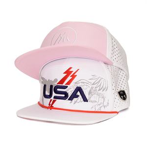 Casquette Snapback Performance en Nylon à 7 Panneaux avec Découpe Laser Personnalisée, Logo Brodé Plat, Corde, Chapeau de Sport de Golf - Product Image 1