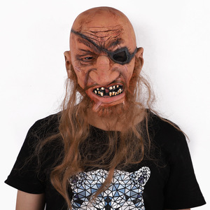 Maschera da Pirata per Halloween, Copricapo in Lattice, Costume da Animale Spaventoso, per Teatro, Scherzi, Feste Pazze, Decorazioni di Halloween - Product Image 1