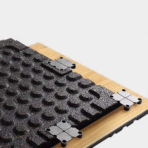 Plancher de protection d'exercice d'haltères et d'haltères Tapis en caoutchouc de gymnastique fonctionnel avec caractéristiques d'absorption des chocs et de résistance insonorisée - Product Image 5