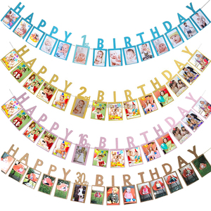 Joyeux 30e anniversaire Photo fête bannière rose signe guirlandes 1er 2e 21e 30e 40e anniversaire fête bruant fournitures décoration - Product Image 2