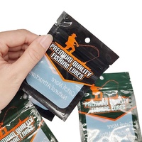 Sacs plats personnalisés pour leurre de pêche en plastique sac d'emballage en plastique sac d'emballage refermable pochette étanche à l'eau avec fenêtre transparente pour ver