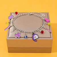 Nouveaux modèles de bracelets à maillons en chaîne de dessins animés, d'anime et de K-POP, bracelet tendance en acier inoxydable pour femme, accessoires avec pendentif en alliage