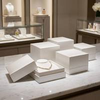 Boîte cadeau rigide en carton blanc de luxe sur mesure, carrée, à deux pièces, avec col, TIANJIN FUSSEN, emballage haut de gamme