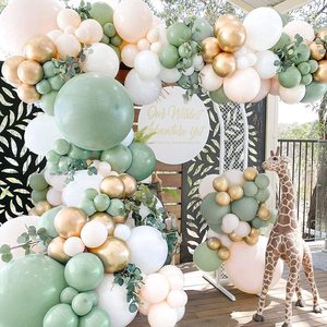 Hot Sale Retro <b>Green</b> Balloon Chain Set Baby Birthday Party Decorations Background Decoration Balloon <b>Garland</b> Arch Kit - Product Image 5