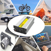 Convertisseur d'énergie DC 12V/24V 110V/230V, chargeur de batterie au lithium 1000W, onde sinusoïdale pure, monophasé, pour climatiseur domestique