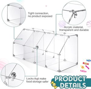 2 packs de bacs à bonbons en acrylique à 4 niveaux, contenants transparents pour aliments secs et épices, présentoirs transparents pour beignets au détail - Product Image 3