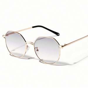Gafas de Sol de Moda 2020, Estilo Vintage, Unisex, de Acero Inoxidable, con Lentes Degradados, Protección UV400, Forma Poligonal - Product Image 5