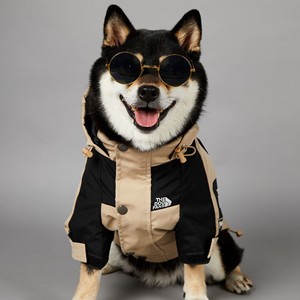 Impermeable para Perros Color Caqui, a la Moda, Resistente al Viento y a la Lluvia, Estilo Nuevo Tipo "<span class=keywords><strong>North</strong></span> <span class=keywords><strong>Face</strong></span>", Chaqueta para Perros Grandes - Product Image 2
