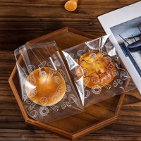 Sacs autocollants imprimés sur mesure, petits sacs transparents pour pain fait maison, sacs réutilisables pour biscuits et bonbons, emballage en plastique