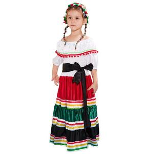Ecowalson - Disfraz de Bailarina Folclórica Mexicana Tradicional de Jalisco para Niñas, Vestido Mexicano de Encaje para Niñas - Product Image 4