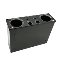 Boîtier d'amplificateur haute et basse puissance d'usinage CNC boîtier en aluminium d'annonciateur électronique plaqué noir