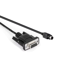 Cable de programación PLC OEM/ODM D-sub DB9 de 9 pines a Mini Din de 4, 5, 6, 8 pines, cable serie RS232 RS485 RS422, disponible personalizado