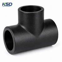 Distribuidor de Agua de Polietileno de 3 Vías, Certificado ISO CE, PN10 PN16, Alta Presión, SDR11 PE100, Conexión por Termofusión, Tipo T Igual