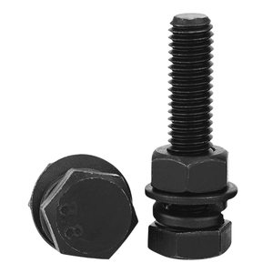 Vis à tête hexagonale en acier au carbone de qualité 8.8 avec écrous et rondelles, ensemble M4 M5 M6 M12, kit combiné de boulons et écrous à tête hexagonale - Product Image 1