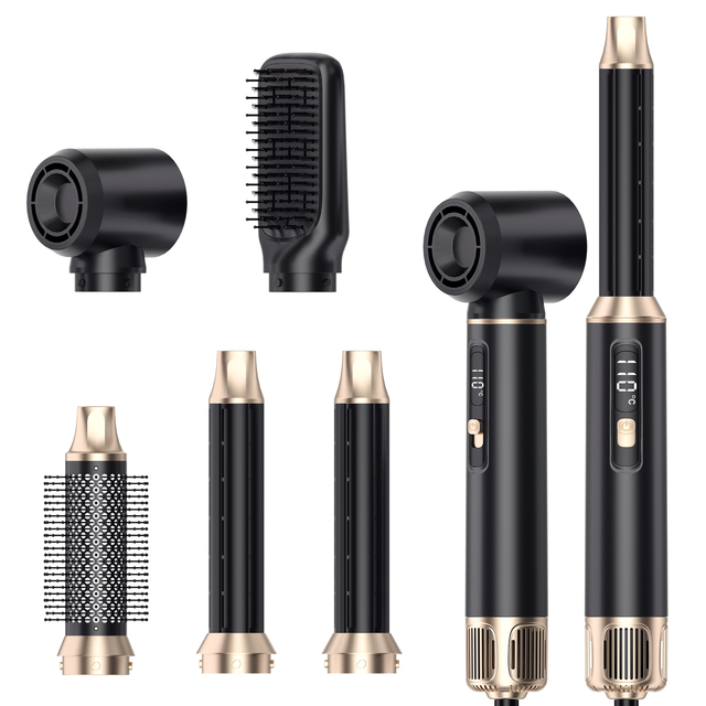 Multi-functional 5 in 1 Hair Care Styler Auto Dryer Curler Straightener One Step Hot Air Brush for Hotel Household