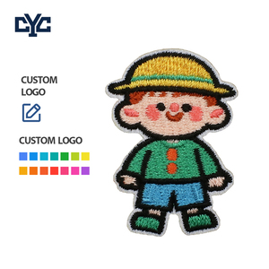 Appliques brodées colorées et adorables pour enfants, motif visage de garçon ou de fille, patch brodé pour enfants - Product Image 1