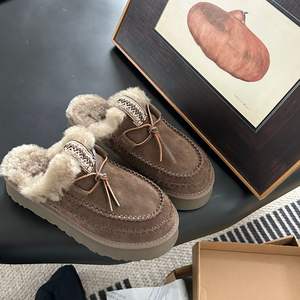 Pantofole in Lana di Qualità Invernale 2025, <span class=keywords><strong>Scarpe</strong></span> Comode da <span class=keywords><strong>Donna</strong></span> per Interni ed Esterni, Calzature Casual Antiscivolo in Offerta - Product Image 1