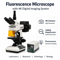 High Precision 4K Camera Auto Focus Biological Fluorescence Microscope IP55 Waterproof Optical Microscope with 3D Diopter