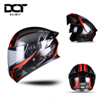 Casco de Motocicleta Integral Abatible con Certificación DOT, Tamaño Personalizado, Doble Visera, Carcasa de ABS, Cierre Rápido, para Todas las Estaciones