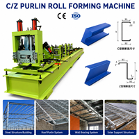 Machine de formage de poutrelles CZ entièrement automatique, machine de fabrication de poutrelles en acier interchangeable pour la construction de bâtiments métalliques