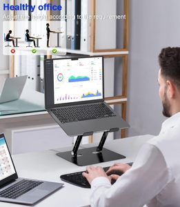 YTech regolabile 10-17 \ "supporto per Laptop ergonomico in metallo pieghevole supporto per <span class=keywords><strong>Computer</strong></span> Notebook compatibile con per Lenovo ThinkPad - Product Image 6