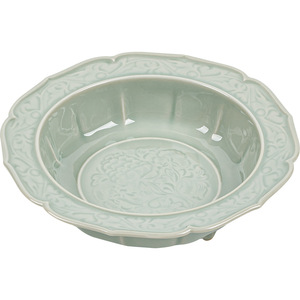 Guanlan Ceramic <b>Tea</b> <b>Tray</b> Handmade Lotus Scroll Design For <b>Tea</b> And Snack Serving Dehua Origin - Product Image 5
