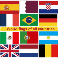 Drapeau national du Tchad personnalisé promotionnel pas cher 3*5 ft 100% Polyester campagne sportive d'événement national personnalisé tous les pays drapeaux