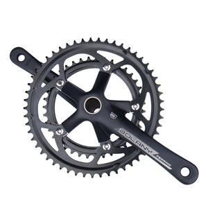 Juego de Bielas Bolany 52-36t 130BCD Hueco Integrado de Doble Plato para Bicicleta de 8-9 Velocidades, Color Negro - Product Image 5