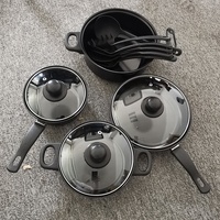 Ensemble de casseroles et poêles antiadhésives de cuisine, 13 pièces, avec logo personnalisé, vente en gros