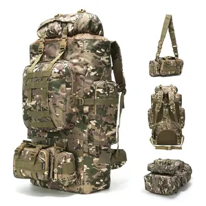Best Outdoor Sports Bag Molle Rucksack Tactical Camping Backpacking Daypack 100 Liter Camping Hiking Backpack Duffel Bag for Men