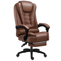 Chaise de bureau ergonomique de haute qualité, design moderne réglable en cuir synthétique pour usage domestique ou professionnel