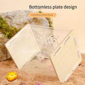 Maison Hidey pour hamster en acrylique transparent | Retraite anti-basculement pour hamsters syriens, nains et <span class=keywords><strong>roborovski</strong></span>, hérissons - Product Image 5