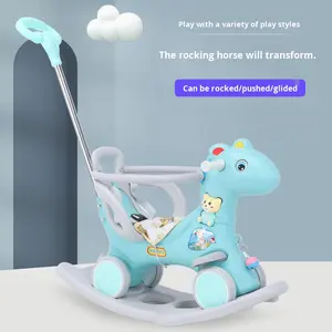 Tweeledige Plastic Hobbelkinderwagen Kinderwagen Kinder Schommelstoel Eerste Verjaardagscadeau Uitsmijters Truien Productcategorie - Product Image 4