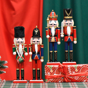Navidad Trang Trí Nội Thất Của Gỗ <span class=keywords><strong>Nutcracker</strong></span> Soldier Búp Bê Giáng Sinh Bức Tượng Đồ Chơi Trang Trí Trong Santa Hình Dạng Chất Lượng Cao Sản Phẩm Bằng Gỗ - Product Image 3