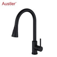 trou tasse rondelle mat noir en acier inoxydable retirer pulvérisateur évier robinet de cuisine avec verre rinceur