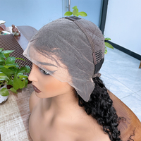 Perruque bouclée Deep Part en cheveux humains, ondulée, de 30 pouces, avec dentelle frontale 13x4, pré-épilée, densité 180, pour femmes, vente en gros